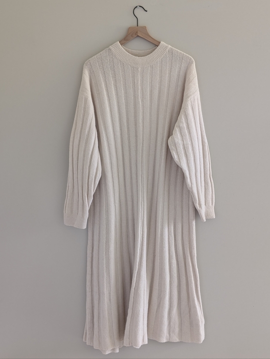 H&M Dresses & Skirts - H&M Light Beige Rib Knit Maxi Sweater Dress
